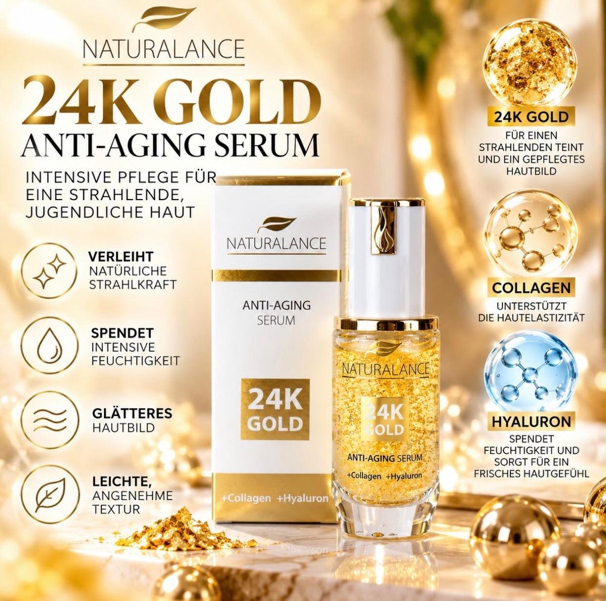 Naturalance 24K Gold Anti-Aging Serum