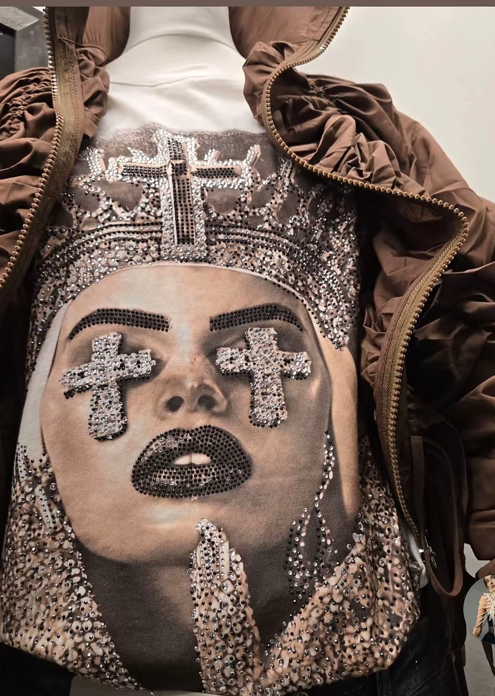Oversize-Shirt „Royal Cross“ mit Statement-Motiv