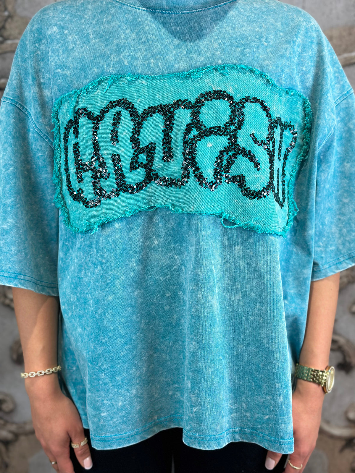 Ausgefallenes Panther Shirt In Blau