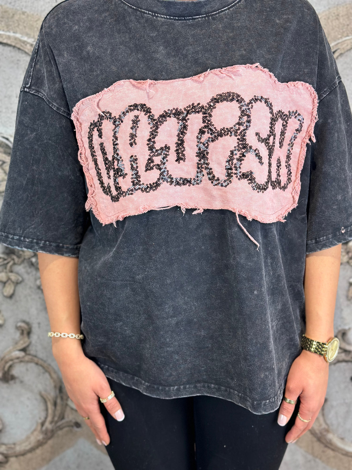 Ausgefallenes Panther Shirt In Grau