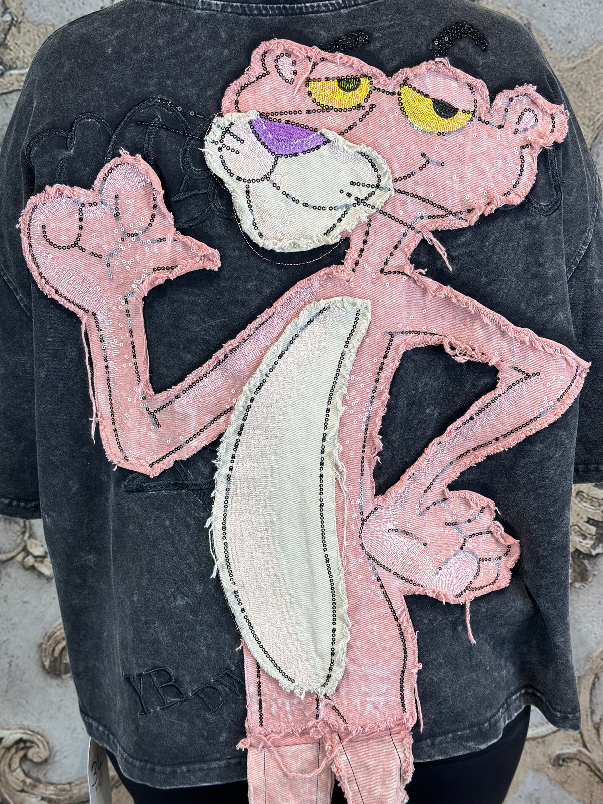 Ausgefallenes Panther Shirt In Grau