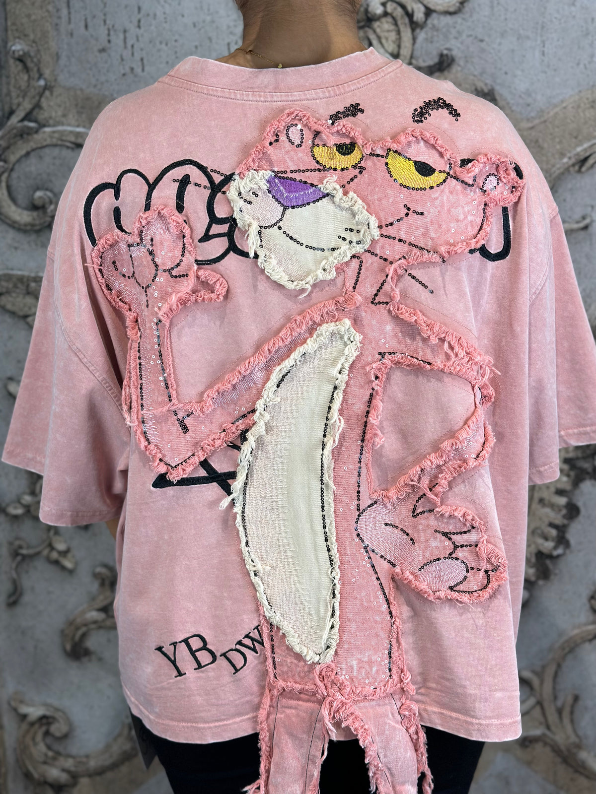 Ausgefallenes Panther Shirt In Rosa