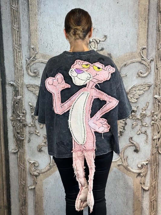 Ausgefallenes Panther Shirt In Grau