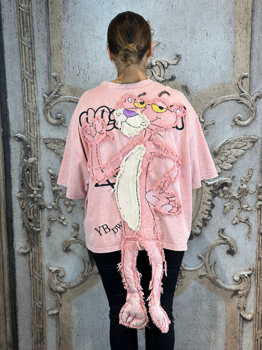 Ausgefallenes Panther Shirt In Rosa